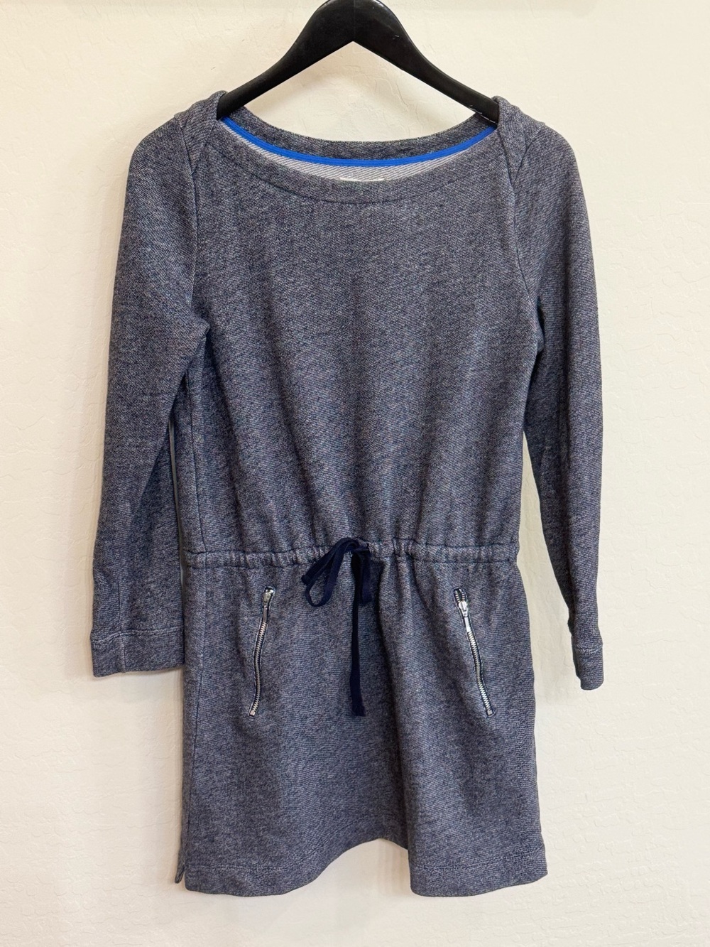 Lou & Grey Signature Soft Gray Drawstring Sweatshirt Dress Size M